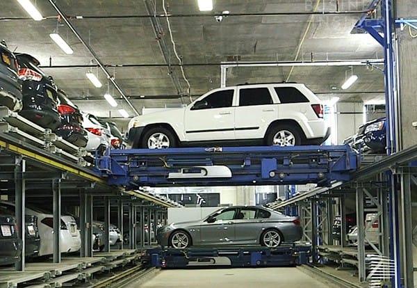 Hệ thống đỗ xe hoàn toàn tự động thang nâng